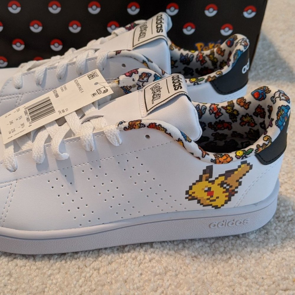 Pokemon Adidas Advantage Shoes Big Kids US Size 6 (Mens size 6 or Womens size 7)